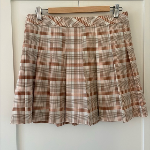 Sunday Best “Olive” Pleated Mini Skirt size 10 orange cream preppy schoolgirl - Picture 5 of 11
